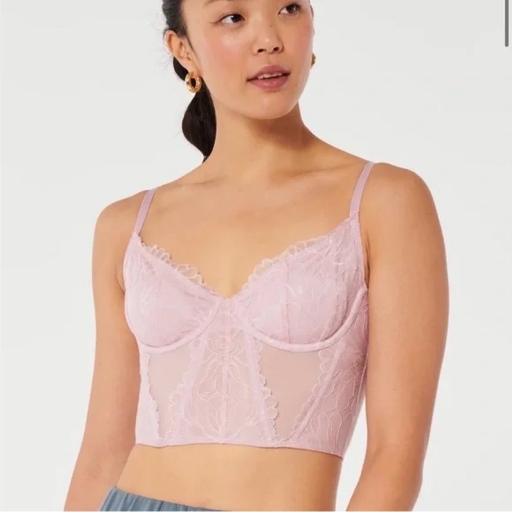 Hollister’s Gilly Hicks Soft Green Lace Corset Top